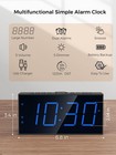 Digital Dual Alarm Clock Large Display Bedside Clock Usb Phone Charger Loud Led