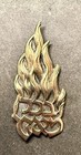 Vintage Sterling Brooch Gold Burning Bush W  Hebrew Writing Israel Judaica Pin
