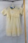Antique Edwardian Girls Dress 1890 Fancy Net Lace Ivory Handmade Original Best