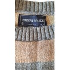 Vtg Robert Bruce Sweater Wonen s Large Brown Gray Wool Made In Usa Crewneck