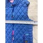 Lilly Pulitzer Vest Girls S Quilted Floral Trim Full Zip Blue Excellent