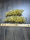 2 Vintage Lucite  Acrylic Faceted Grape Clusters Berries Mcm  Stems Yellow