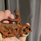 Antique 1930   s Hubley Motorcycle Cop Toy W  Sidecar Cast Iron 1724b Red 4   