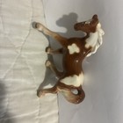 Vintage Porcelain Ceramic  3    Inch Small Horse Figurine Japan Brown White 