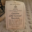 Vintage German Lidded Beer Stein Blue   White Relief Scene Made In Germany