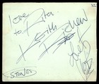Rolling Stones Signed By 5 Members Jones 4 X 6  Scrapbook  2 Pages  Auto  tl806