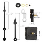 1set Quartz Clock Movement 18mm Shaft Length Fit For 7-8mm Dial Thick Black