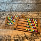 Vintage Wooden Abacus Counting Frame Colorful Beads Math Learning Toy