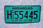 1996 Arkansas Truck License Plate