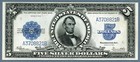 1923  5 Silver Certificate  the Porthole Note  Fr-282 Pmg Cu 64epq Abe Lincoln