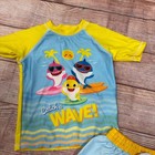 Baby Shark  catch A Wave  Kids Rash Guard 18 Month Swim Set
