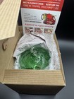 Hand Blown Art Glass Ball Green Ornament Suncatcher 4 5    Sun Spot Studios New