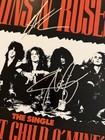 Guns N    Roses Hand Signed Tour Poster 11x17 Signed By Axl Rose   Slash W  Coa
