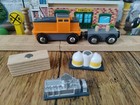 Brio World  Orange Battery Engine Train For Wooden Railway Three Different Cargo