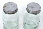 Homestead Shoppe Mason Jar Salt   Pepper Shakers Green Tint Lapaz In Vintage 