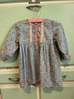 April Cornell Vintage Baby Dress 12-18m Pink Blue Floral Lace