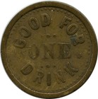1907 Reno Nevada Nv Stag Inn Saloon Good For One Drink Trade Token