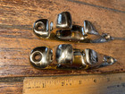 Vintage Pair Of Streamline Cast Polished Bronze 6  Chocks