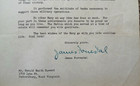 1945 Signed Letter By James Forrestal Secretary Of Navy  To Retiring Veteran
