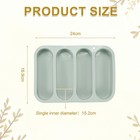 Beeswax Candle Mould 4 Grids Oval Reusable Module Grey