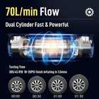 150psi Heavy Duty Portable Air Compressor Auto Car Tire Inflator Electric Pump