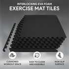 Balancefrom Fitness 24 Sq Ft Interlocking Eva Foam Exercise Mat Tiles  Black
