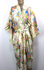 Vintage Joli Geisha Kimono Floral Robe Lounge Made In Japan Polyester One Size