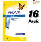 Abbott Freestyle Optium Blood Glucose Test Strips  16 X50  Free Ship exp- 10 25