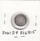 1885 Canada Five Cent 5c Silver Coin - Small 5 5