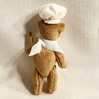 Jointed Teddy Bear Handmade Costume Vintage Miniature Chef Baker Kitchen