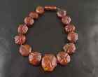 100  Natural Victorian Antique Cognac Baltic Amber Beads Necklace 44grams 13 