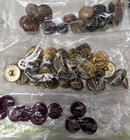 Vtg   Antique Button Mixed Lot Metal Wood Shell Plastic More 2 75 Lbs