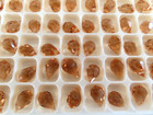 24 Preciosa Machine Cut Drop Pendants 6x10mm Light Peach