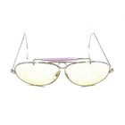 Us Optics Vintage Gold Pink Aviator Sunglasses Yellow Lens Japan Designer Sports