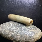 Ancient Pre Columbian Jade Tube Pendant Combine Shipping  610