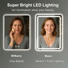 16 X 24 Inch Led Bathroom Mirror Anti-fog Dimmable Lighted Vanity Wall Mirror