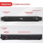 Pyle 15a Power Supply Conditioner Strip Surge Protection 9 Outlets   120v Pco850