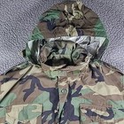 Vtg Us Military Jacket Mens Large Cold Weather Parka Insulated Woodland Camo