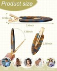 8 Pcs No Bend Creaseless Hair Clips For Women  No Crease Black  Red  Marble