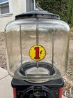 Vintage Victor One Cent Candy Gumball Vending Machine Dispenser With Key