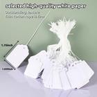 1000 Pcs Pre-strung Price Tags With String  White Paper Label Tags For Garage   