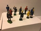Vintage Miniature Lead Railroad Figures Eire He Train Passengers   Workers