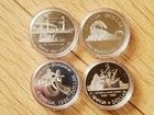 Lot Of 4 Canada Dollars 1983 1986 1987 1991 Silver Proof - 2 W coa