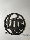 Edo Era Antique Iron Large  Tsuba For Samurai Sword Katana