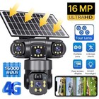 2pcs 16mp Hd 4g Sim Solar Battery Powered Outdoor Pan tilt Home Security Camera