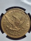 1861-p  10 Gold Liberty  Ngc Au-55  Cac Certified  Civil War Hoard  Original 