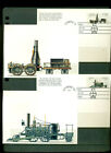 1987 Set Of 5 Fdcs On Maxi Cards - Locomotives - Usps Product