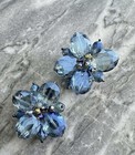 Navy Blue Glass Rhinestone Wedding Bridal Shoe Clips Decoration