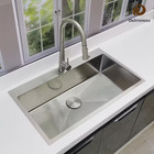 33 X 19 In  Drop-in Kitchen Sink 16-gauge Stainless Steel Single Bowl Top Mount