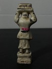 Antique Ceramic Female Figure Black   White Glaze